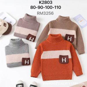 Color Block Turtleneck Sweater